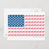 Patriotic Greyhound Dog Postkarte (Vorne/Hinten)