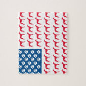 Patriotic Greyhound Dog Puzzle (Vertikal)