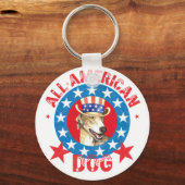 Patriotic Greyhound Schlüsselanhänger (Vorderseite)