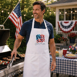 Patriotic Grill Master American Flag Schürze