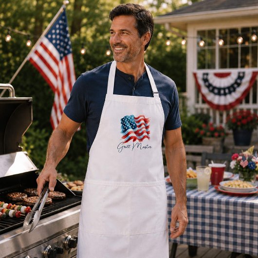 Patriotic Grill Master American Flag Schürze
