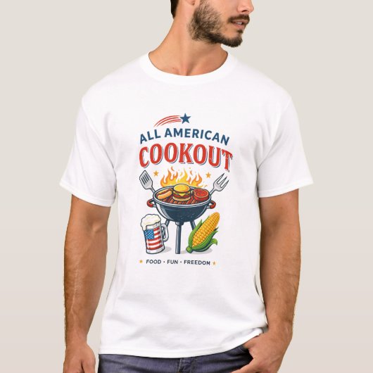 Patriotic Grill Master T-Shirt (Vorderseite)
