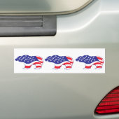 Patriotic-Grizzly Autoaufkleber (Auf Auto)