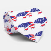 Patriotic Grizzly Bar Krawatte (Gerollt)