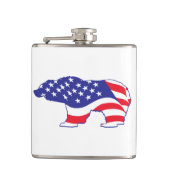 Patriotic-Grizzly Flachmann (Vorderseite)