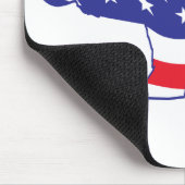 Patriotic-Grizzly Mousepad (Ecke)
