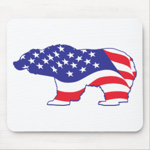 Patriotic-Grizzly Mousepad