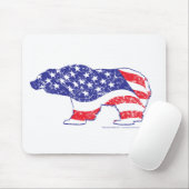 Patriotic-Grizzly Not Mousepad (Mit Mouse)