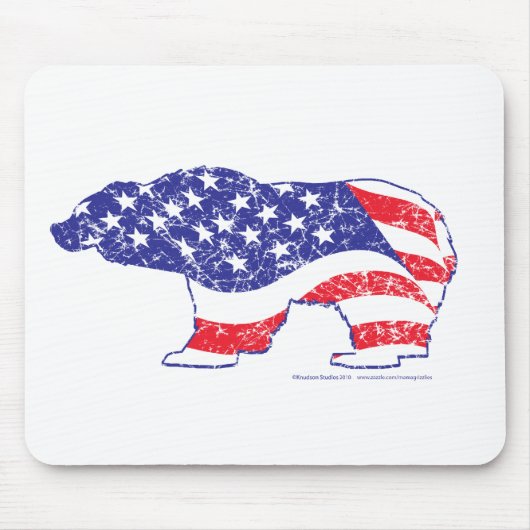 Patriotic-Grizzly Not Mousepad (Vorne)