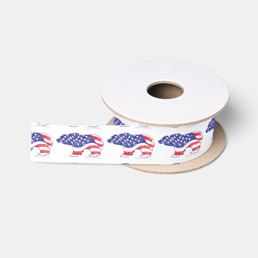 Patriotic-Grizzly Not Satinband (Spule)