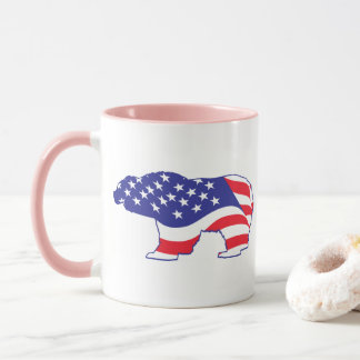 Patriotic-Grizzly Tasse