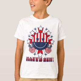 Patriotic Groovy Happy Face - Friedenszeichen 4. T-Shirt