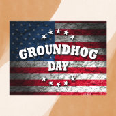 Patriotic Groundhog Day Postkarte