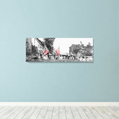 Patriotic Group Women American Flag Circa 1910 Leinwanddruck (Insitu (Holzboden))