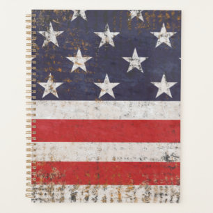 Patriotic Grunge American Flag Planer