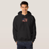 Patriotic Grunge erschüttert amerikanische Flaggen Hoodie (Vorne ganz)