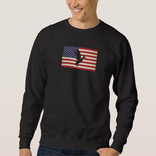 Patriotic Grunge erschüttert amerikanische Flaggen Sweatshirt (Vorderseite)