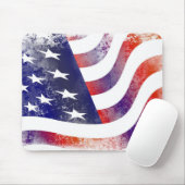 Patriotic Grunge Style verblasste amerikanische Fl Mousepad (Mit Mouse)