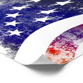 Patriotic Grunge Style verblasste amerikanische Fl Poster (Ecke)