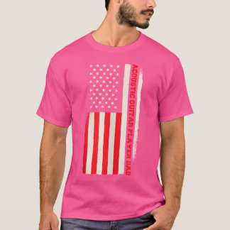 Patriotic Guitarist Musician Acoustic Guitar Playe T-Shirt