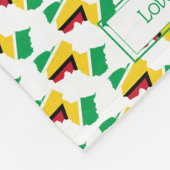 Patriotic GUYANA FLAG Fleecedecke (Ecke)