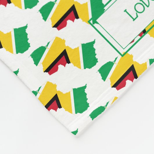 Patriotic GUYANA FLAG Fleecedecke (Ecke)