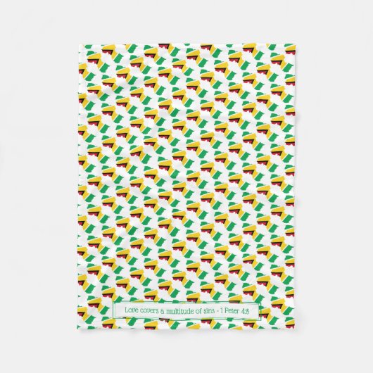 Patriotic GUYANA FLAG Fleecedecke (Vorderseite)