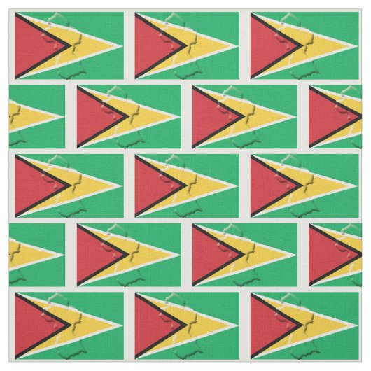 Patriotic GUYANA FLAG Map Kontur Stoff (Muster)