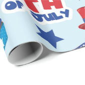 Patriotic happ 4. juli geschenkpapier (Rolleneckpunkt)