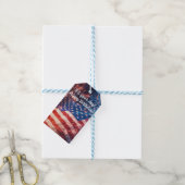 Patriotic Happy Birthday Geschenkanhänger (Mit Garn)