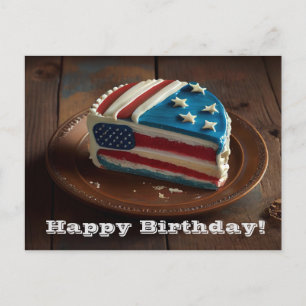 Patriotic Happy Birthday Postkarte
