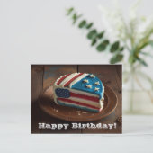 Patriotic Happy Birthday Postkarte (Stehend Vorderseite)