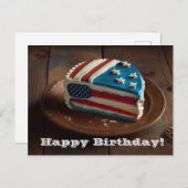 Patriotic Happy Birthday Postkarte (Vorne/Hinten)