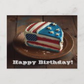 Patriotic Happy Birthday Postkarte (Vorderseite)