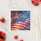Patriotic Happy Birthday Serviette (Beispiel)