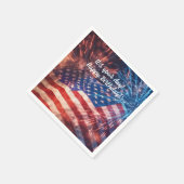 Patriotic Happy Birthday Serviette (Ecke)