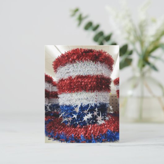 Patriotic Hat Postkarte (Stehend Vorderseite)