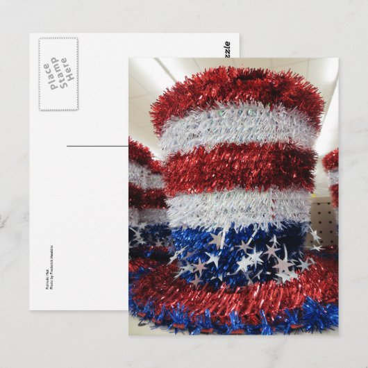 Patriotic Hat Postkarte (Vorne/Hinten)