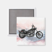 Patriotic Hawg Heritage Twin-Cam Motorcycle Magnet (Vorderseite/Rückseite)