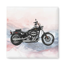 Patriotic Hawg Heritage Twin-Cam Motorcycle Magnet
