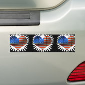 Patriotic Heart American Flag Autoaufkleber (Auf Auto)