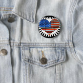 Patriotic Heart American Flag Button (Beispiel)