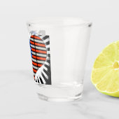 Patriotic Heart American Flag Schnapsglas (Rechts)