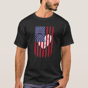 Patriotic Heart American Flag USA 4. Juli Kinder T-Shirt