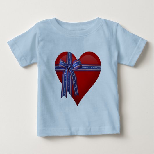 Patriotic Heart Grafik Baby T-shirt (Vorderseite)