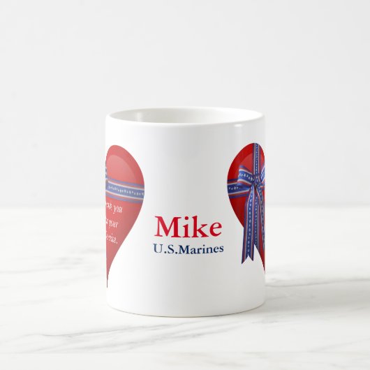 Patriotic Heart Grafik Kaffeetasse (Mittel)
