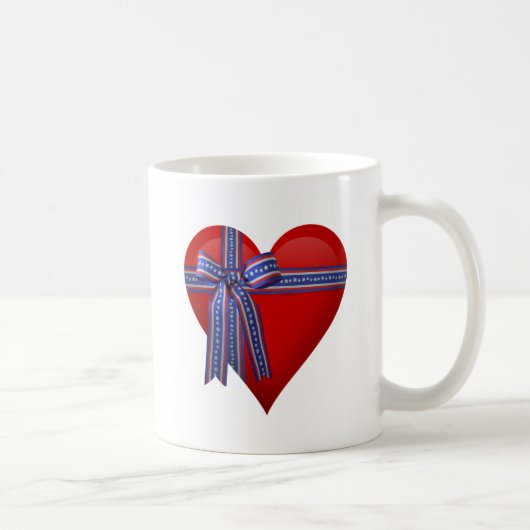 Patriotic Heart Grafik Kaffeetasse (Rechts)