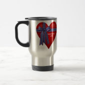 Patriotic Heart Grafik Reisebecher (Links)