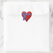 Patriotic Heart Grafik Runder Aufkleber (Tasche)