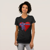 Patriotic Heart Grafik T-Shirt (Vorne ganz)